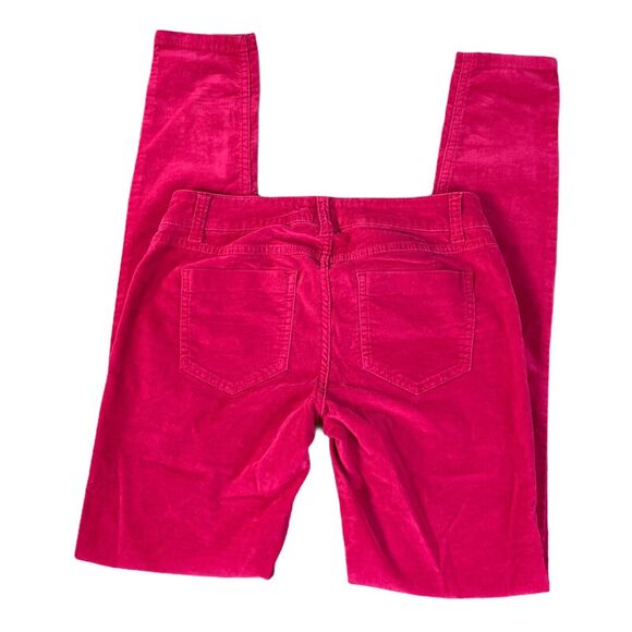 Mudd Junior Teens Skinny Pants Size 3 Red Suede Low Rise L28 x W30 - Picture 1 of 8